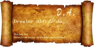 Drexler Alfréda névjegykártya
